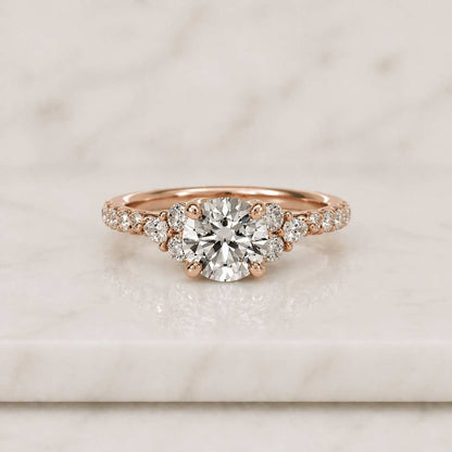 14K Lab Diamond Pinky Ring, Minimalist Promise Ring, Unique Art Deco Band - IGI Certified
