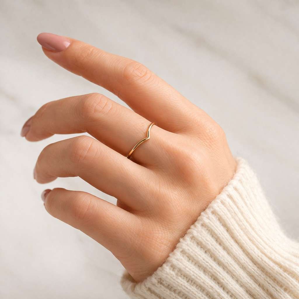 gold contour ring gold chevron ring gold wishbone ring polished gold band shiny gold ring custom gold ring heirloom ring premium gold ring gold wedding band gold bridal band gold fashion ring gold gift ring