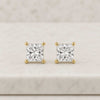 Princess Cut  Lab Grown Diamond Stud Earrings