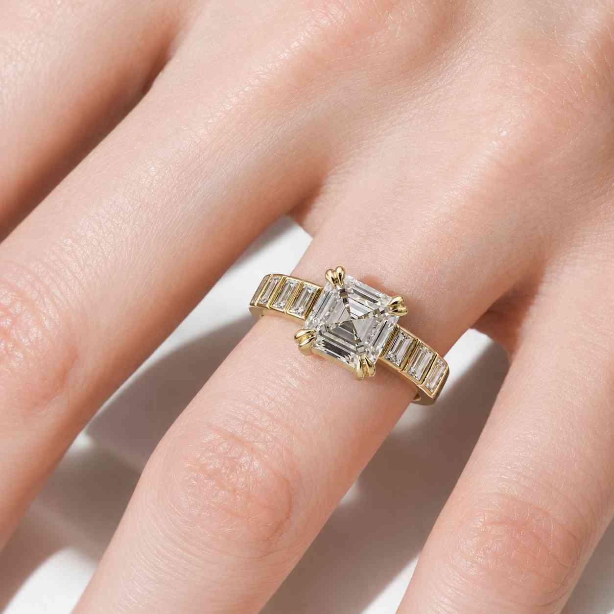 gold fine jewelry gold handmade ring gold custom ring gold artisan ring gold polished ring gold band ring gold prong ring gold center stone