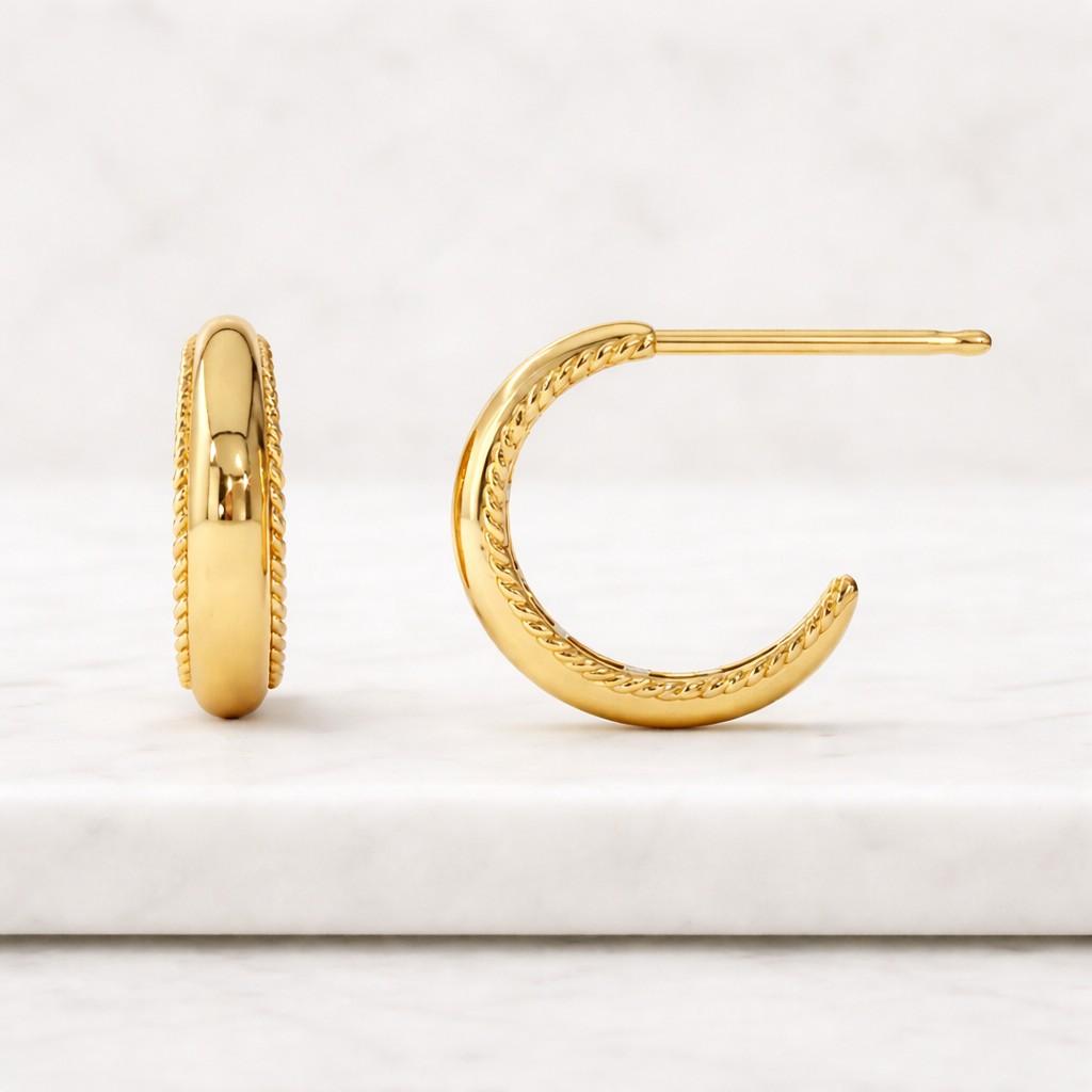 gold hoop earrings chunky hoop earrings small hoop earrings thick hoop earrings crescent hoop earrings r