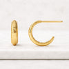 14K Solid Gold Rope Hoop Earrings Small Yellow Gold Huggie Hoops