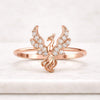 Phoenix Lab Grown Diamond Rebirth Bird Symbol Ring