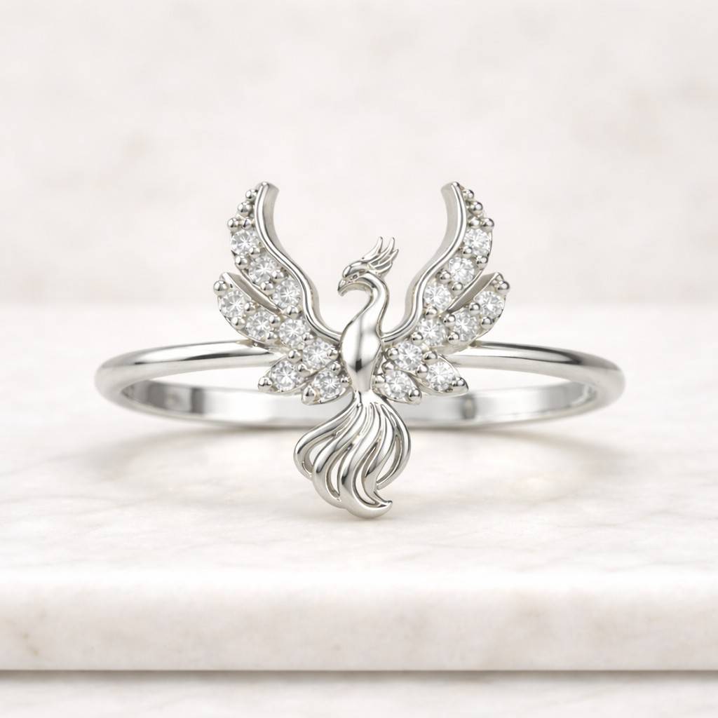 18k 14k 9k phoenix firebird signet ring, solid gold phoenix ring, phoenix rising ring, rebirth renewal phoenix jewelry, women men signet
