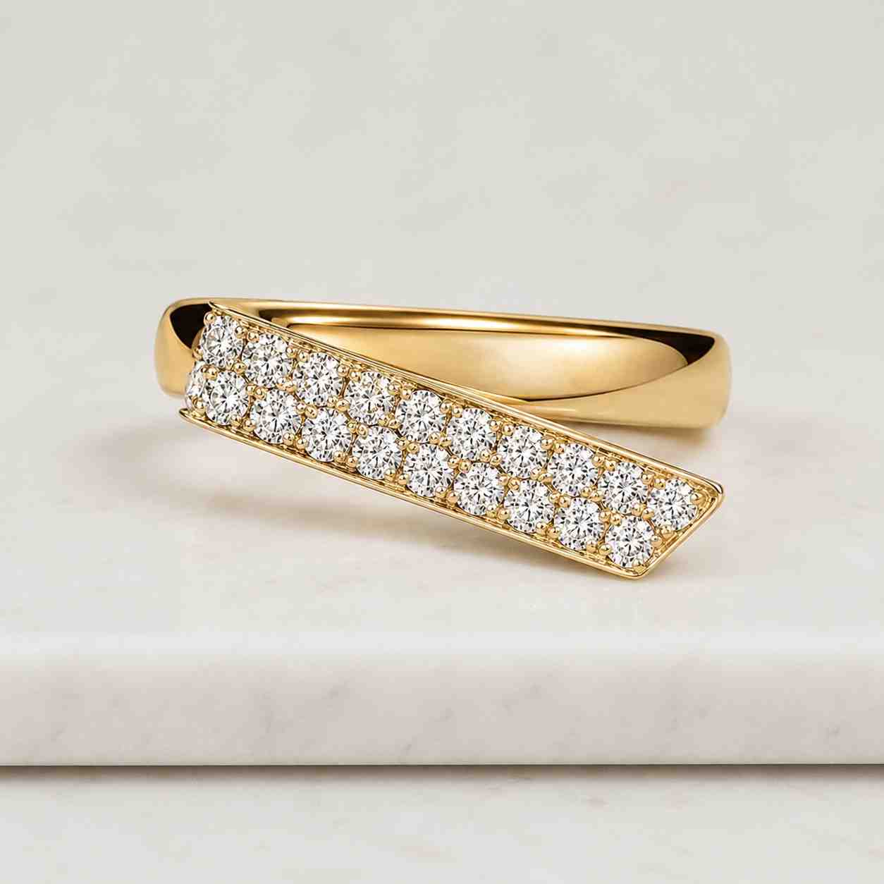 gold ring band ring statement ring crossover ring wrap ring open ring pave ring crystal ring women ring fashion ring elegant ring modern ring luxury ring fine jewelry everyday ring