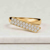 Round Cut Lab Grown Diamond Pave Crossover Ring