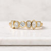 Multi Shape Lab Grown Diamond Wedding Band in 14K Yellow Gold