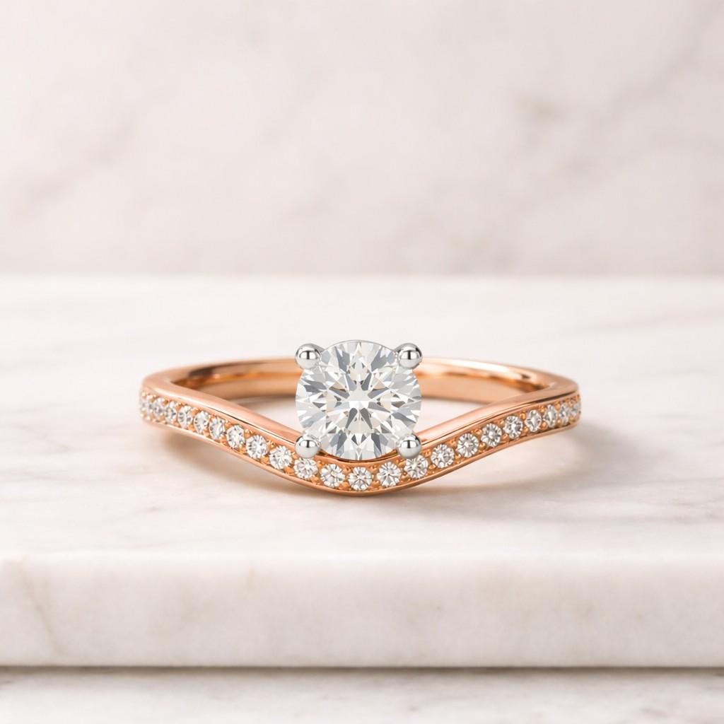 1.5ct moissanite round cut pave band 14k gold engagement anniversary fine jewelry