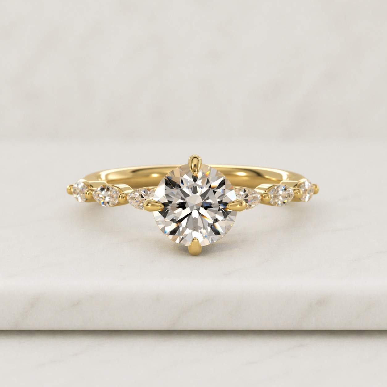 gold ring engagement ring solitaire ring round ring promise ring bridal ring women ring fine jewelry dainty ring elegant ring thin band ring stacking ring