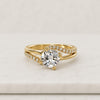 Round Cut Lab Grown Diamond Twist Engagement Ring