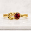 Round Ruby Gemstone Birthstone Knot Ring