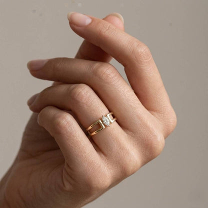 gold ring marquise ring open ring statement ring geometric ring modern ring unique ring band ring women ring fine jewelry luxury ring minimalist ring bold ring sleek ring polished ring shiny ring stackable ring