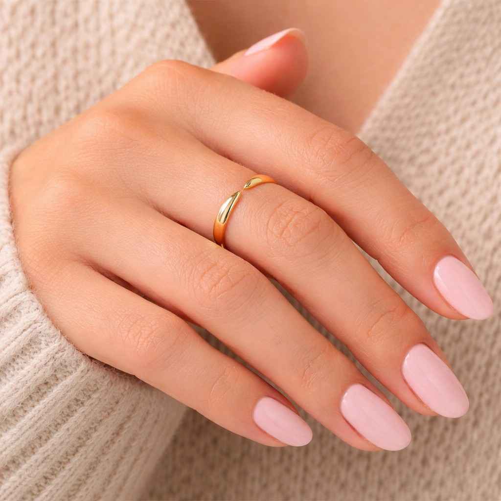 gold ring minimalist ring open ring twisted ring slim ring thin ring stacking ring dainty ring simple ring modern ring elegant ring women ring fashion ring everyday ring polished ring smooth ring sleek ring fine ring