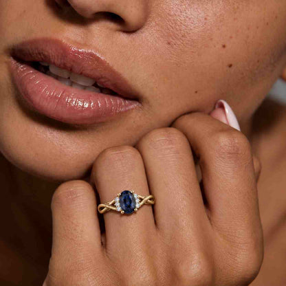 gold ring oval ring oval stone ring
