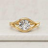 Round Cut Lab Grown Diamond Bypass Engagement Ring