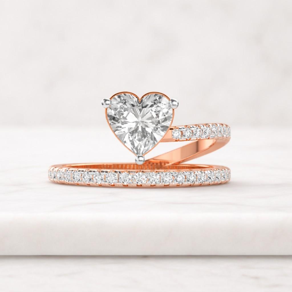 gold wedding ring gold heart ring gold pave ring gold setting ring fine gold ring luxury gold ring classic gold ring custom gold ring handmade gold ring