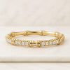 14K Gold Round Lab Grown Diamond Band, Wedding Band For Women