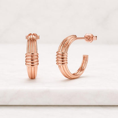Twisted Hoop Earrings, 14k Gold Bold Braided Hoop Earrings for Women, Elegant Thick Gold Hoops, Statement Gold Jewelry, Everyday Gold Hoops