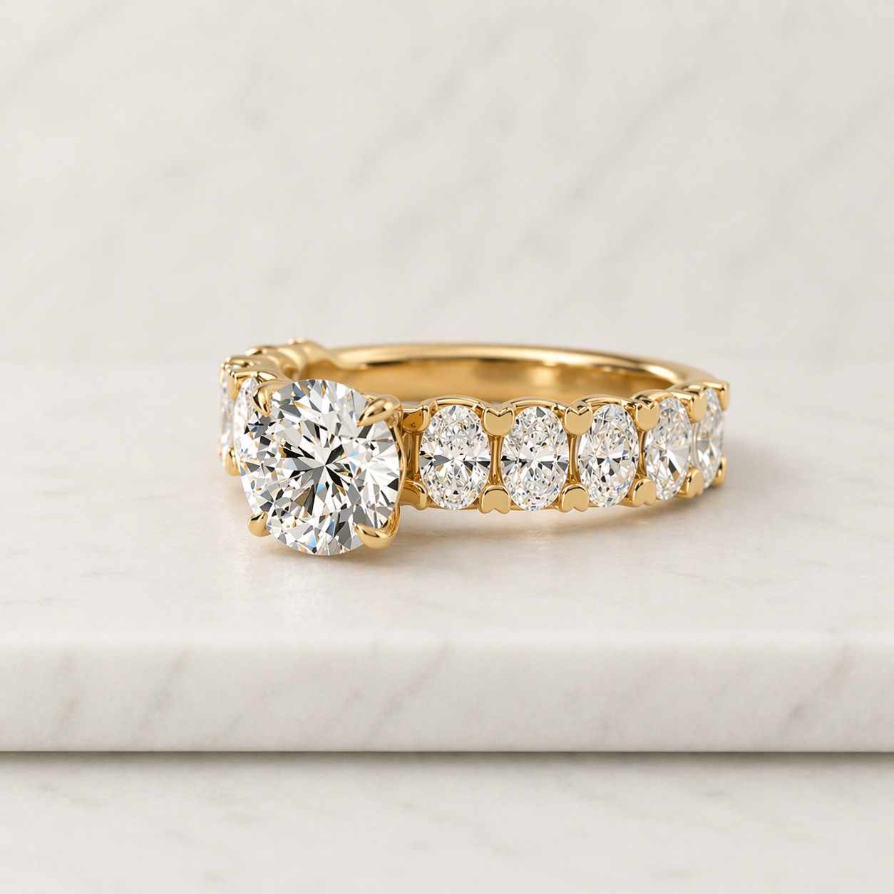 half eternity ring stackable ring shiny ring crystal ring fashion ring classic ring elegant ring handmade ring yellow ring anniversary ring wedding band bridal jewelry gift ring unique ring