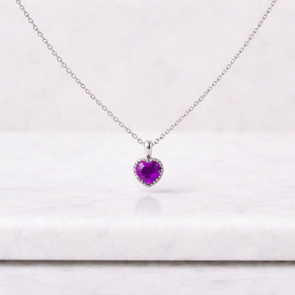 handcrafted necklace trendy pendant necklace daily wear necklace special gift necklace heart lover gift sparkling pendant necklace crystal heart necklace