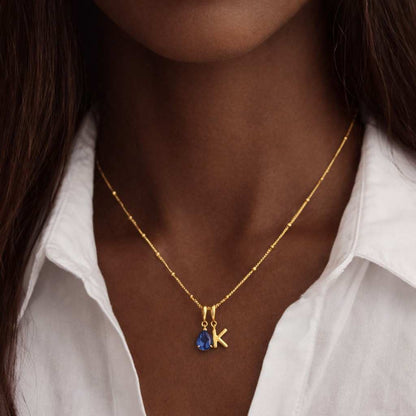 handmade necklace fashion necklace chic necklace cute necklace monogram necklace alphabet necklace personalized gift custom jewelry name charm letter charm gemstone