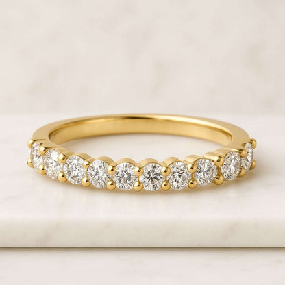 handmade band Anniversary Gift Band For Woman iamond Eternity Ring Milgrain Bezel Setting Full Eternity Diamond Wedding Band