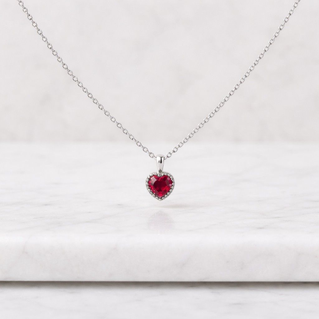 heart cut pendant heart gemstone necklace heart charm jewelry red gem pendant violet gem necklace petite heart necklace elegant heart pendant dainty heart jewelry
