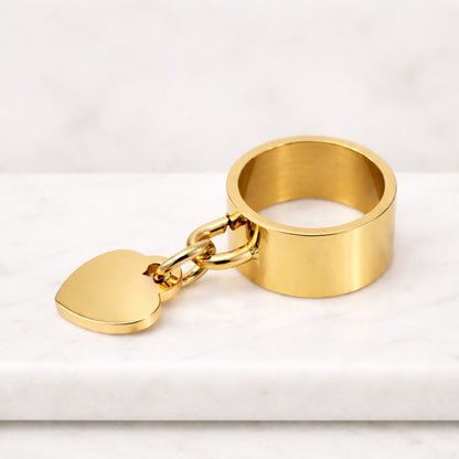 heart pendant ring engraved ring blank heart ring personalized ring custom ring signet style ring fashion jewelry women jewelry heart tag ring charm band ring wide ring