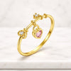 Fancy Pink Heart Cut Lab Grown Diamond Dangle Ring