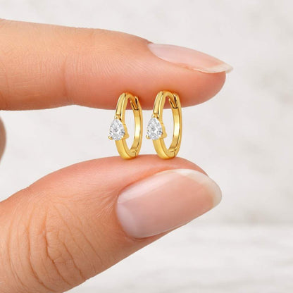 : hoop earrings rose gold earrings pear earrings teardrop earrings huggie earrings small hoop earrings dainty hoop earrings diamond hoop earrings
