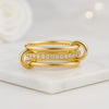 14k Gold Lab Grown Diamond Connector Ring Custom Order For Stephanie brik