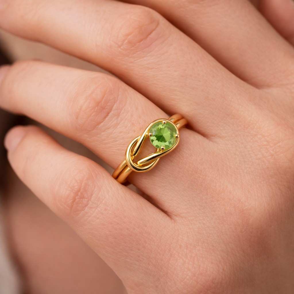 Love Knot Engagement Ring, Round Moissanite Bypass Ring, Low-Profile Ring, Bezel Set Wedding Ring, Minimalist Twisted Ring, Gift for Her