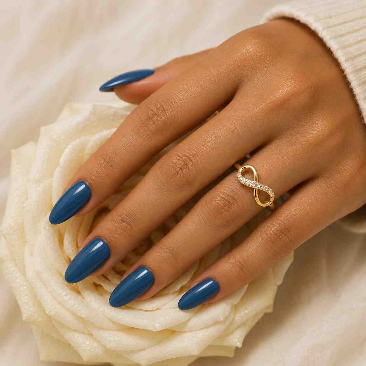 infinity diamond ring, 14k white gold  eternity ring, infinity wedding band, anniversary ring, micro pave eternity diamond ring
