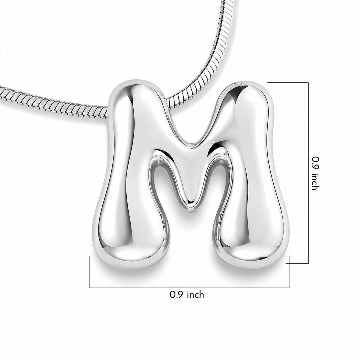 initial necklace letter m pendant m necklace alphabet pendant silver pendant