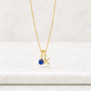 Multi Birthstone Initial Charm Necklace