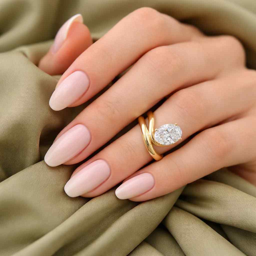 1.5 ct oval cut diamond ring | wave band engagement ring | unique oval solitaire ring | elegant bridal ring | perfect gift for her
