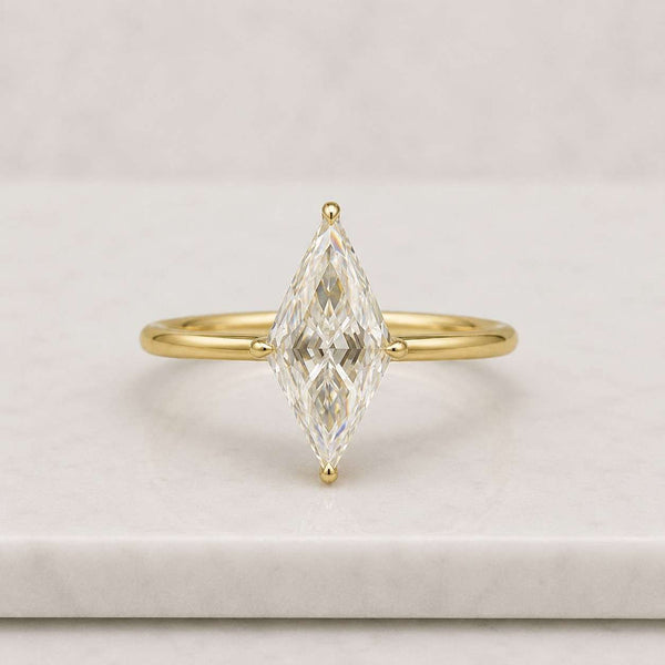 Solitaire Engagement Ring 2 Ct White Kite Moissanite Wedding Diamond Ring Anniversary Ring Promise Ring Vintage Ring Best Gift For Her
