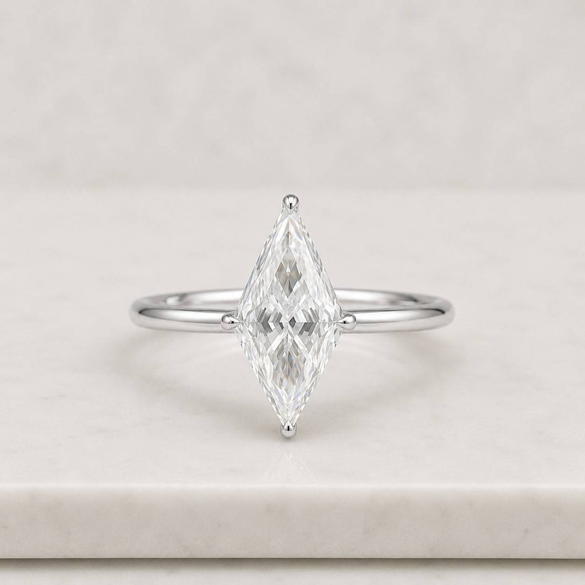 kite cut moissanite engagement ring – 14k gold modern wedding ring – minimalist anniversary ring
