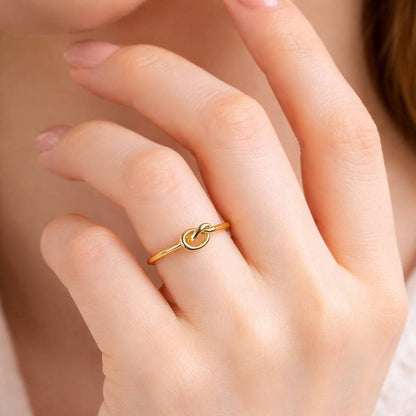 knot jewelry gold jewelry ring for her knot design ring loop ring ring stacker skinny ring minimalist jewelry
