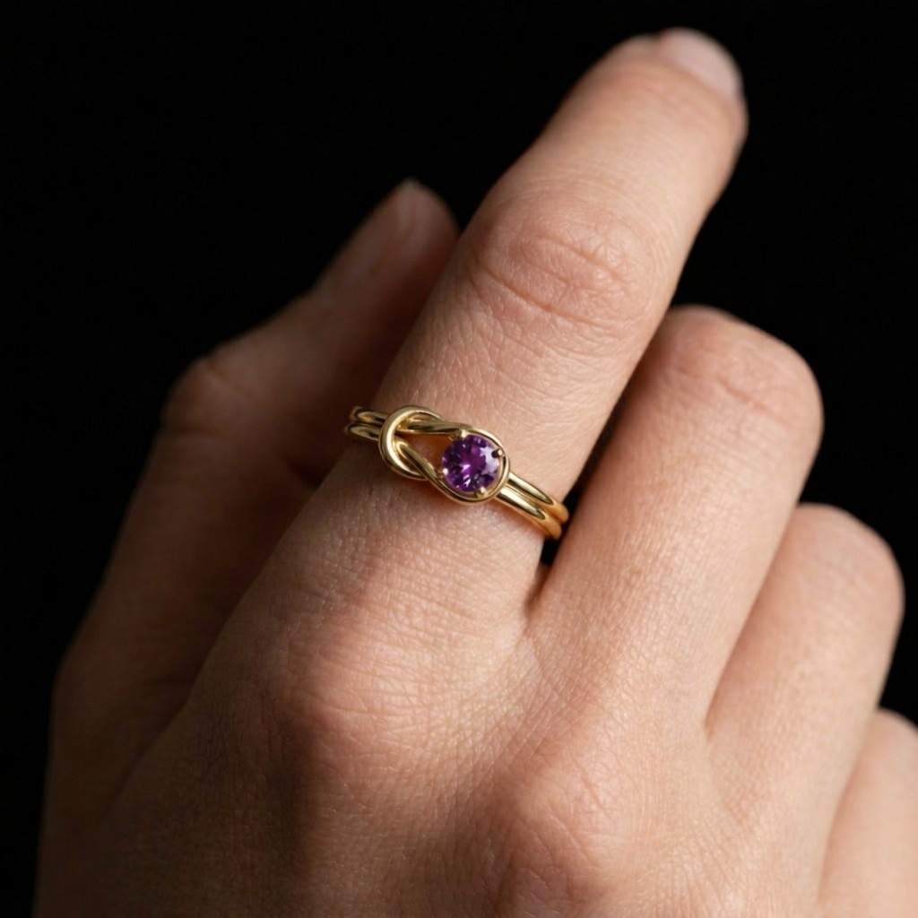 knot jewelry stacking ring ring for her small gemstone ring twisted ring infinity design artisan ring jewelry gift special ring luxury ring