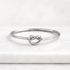 925 Sterling Silver Knot Ring Minimalist Stacking Ring