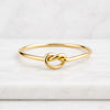 14K Gold Knot Ring Minimalist Stacking Ring for Women
