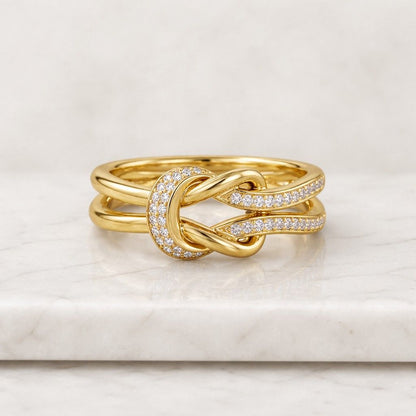 knot ring love knot ring gold knot ring pave knot ring statement ring open ring crossover ring twist ring braided ring loop ring infinity ring fashion ring womens ring elegant ring