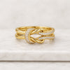 Round Cut Lab Grown Diamond Knot Ring