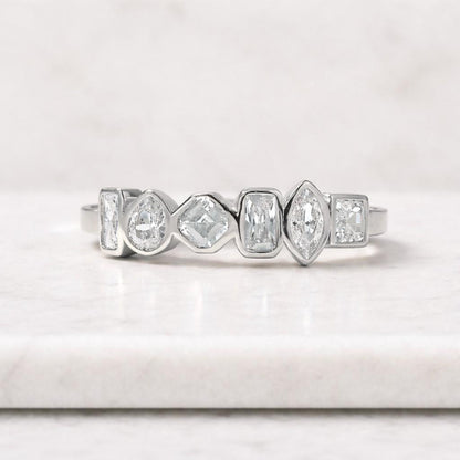 Lab Grown Diamond Full Eternity Band Marquise & Baguette Diamond Ring Dainty Matching Band for Engagement Ring Best Anniversary Gift for Her