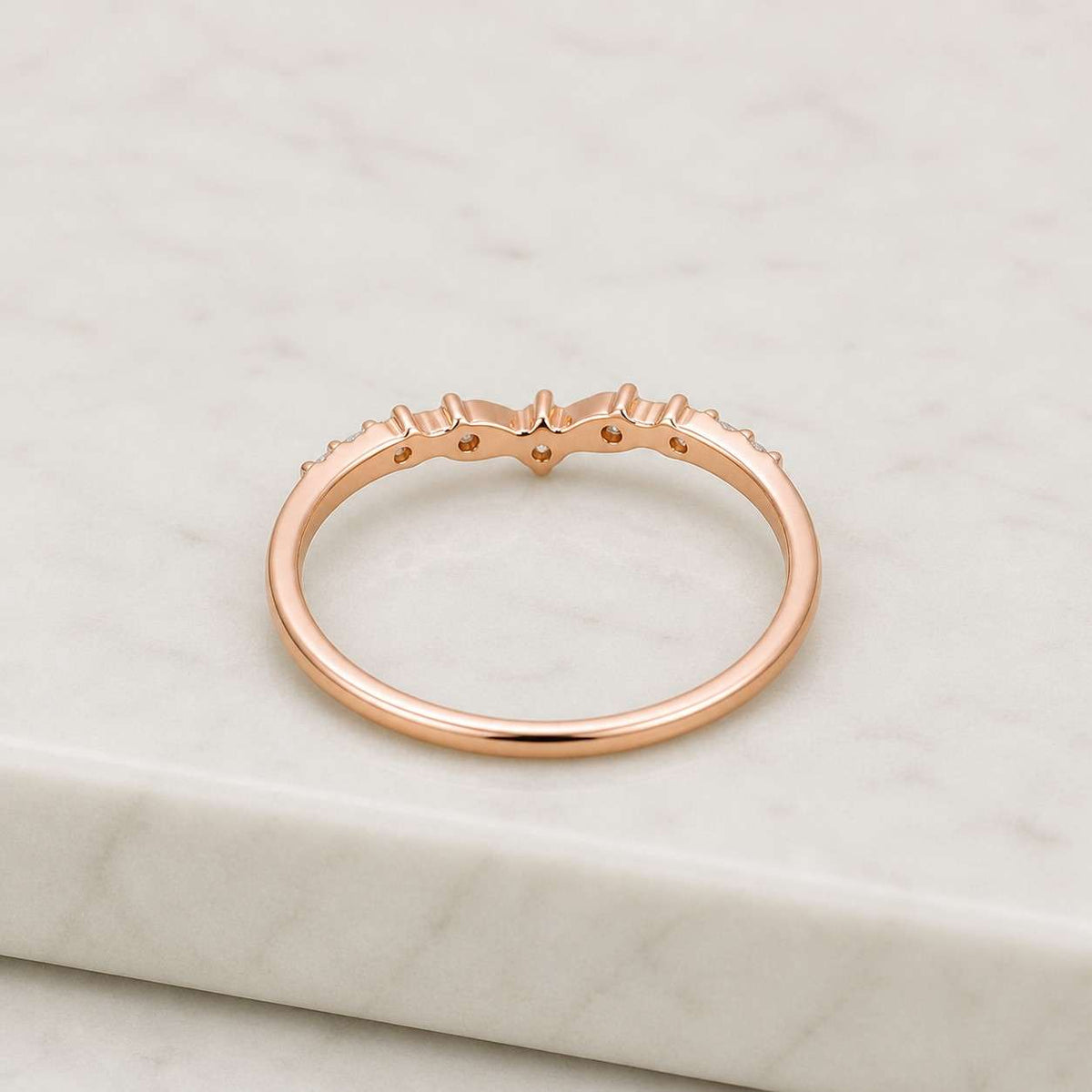 marquise diamond band v curved wedding ring for engagement ring v stackable ring marquise chevron band ring tiara enhancer cuff ring