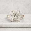 Radiant Cut Moissanite Three Stone Engagement Ring