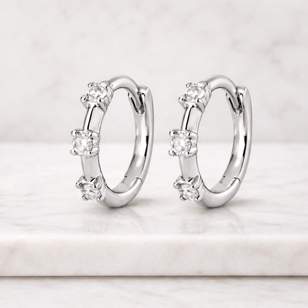 lab grown diamond earrings moissanite huggies cubic zirconia hoops cz huggie earrings diamond alternative earrings