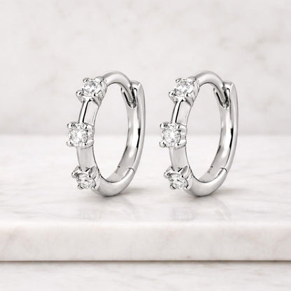 lab grown diamond earrings moissanite huggies cubic zirconia hoops cz huggie earrings diamond alternative earrings