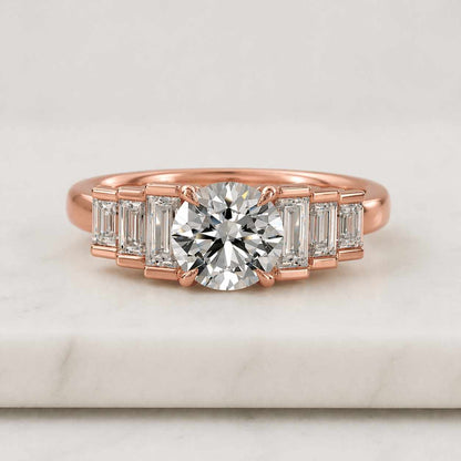 Dainty Round Lab diamond Grown Diamond Promise Ring, Diamond Set In Claw Prongs, Diamond Engagement Ring For Woman, Proposal Ring For Woman